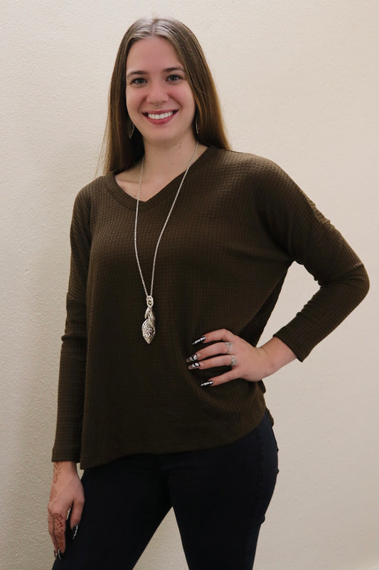 Style 1011 Brown Waffle Tops