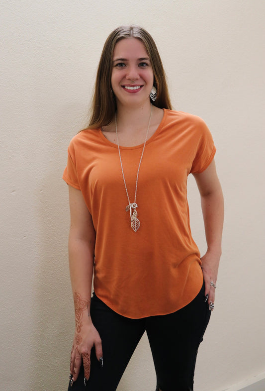 Style 555 Light Rust Zipper Back Tops