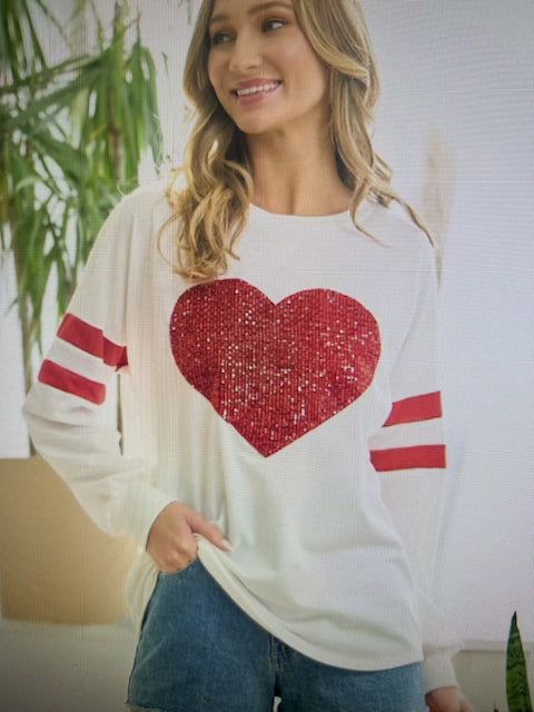 Style 3829 Big Heart Valentine Top