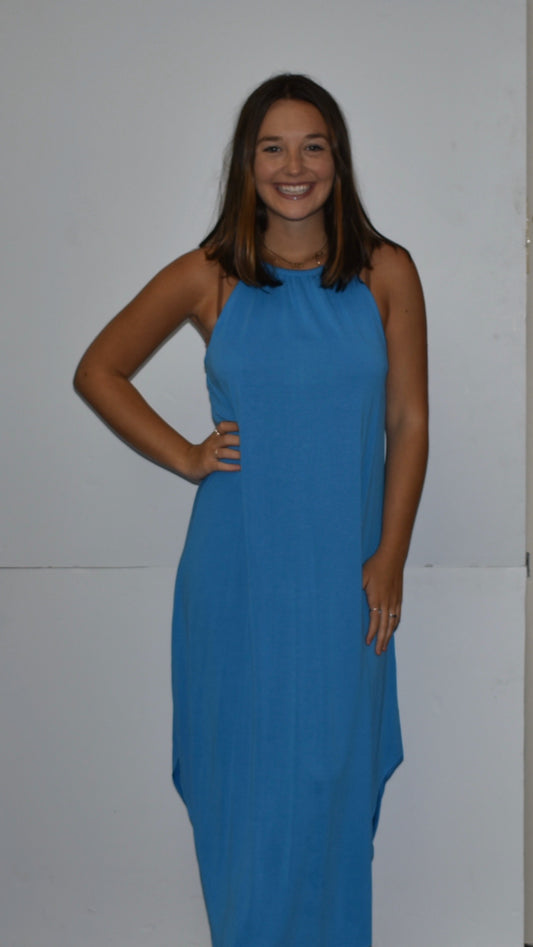 Blue Maxi Dress DZ19F131