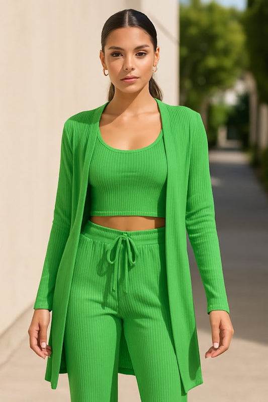 200 Evergreen Glam 3 Pc Loungewear Set