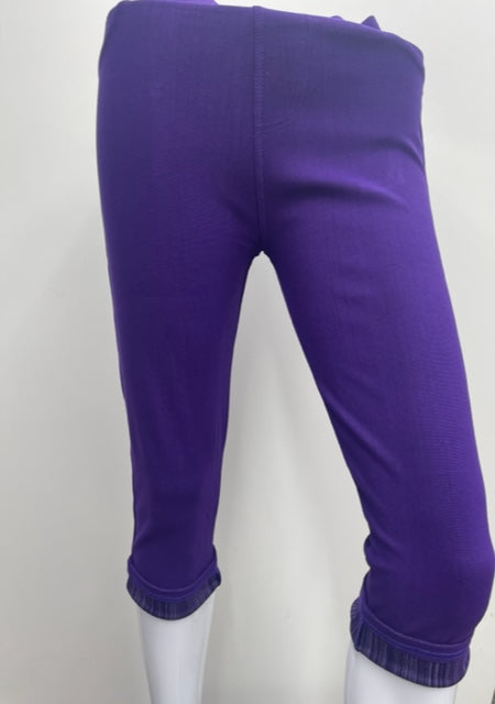 J-04C Purple Tummy Tucker Capri Jeggings