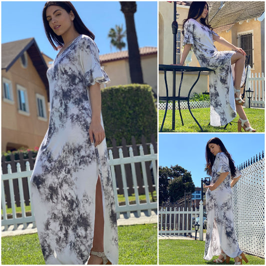 3964 Tie Dye Maxi Dress REG