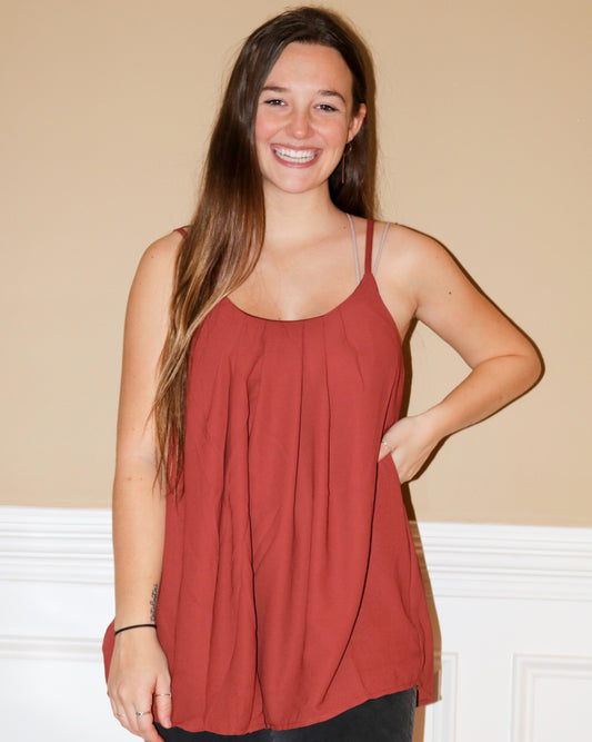 Spaghetti Strap Top Rust 2603