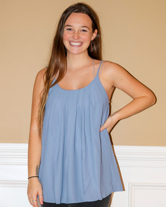 Spaghetti Strap Top Light Blue 2603