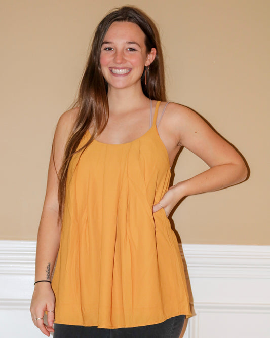 Spaghetti Strap Top Yellow 2603