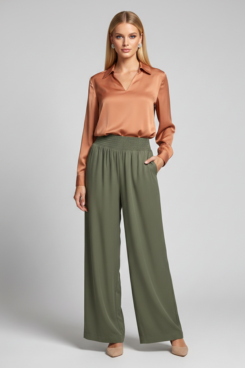 6913 Olive Pants with pockets