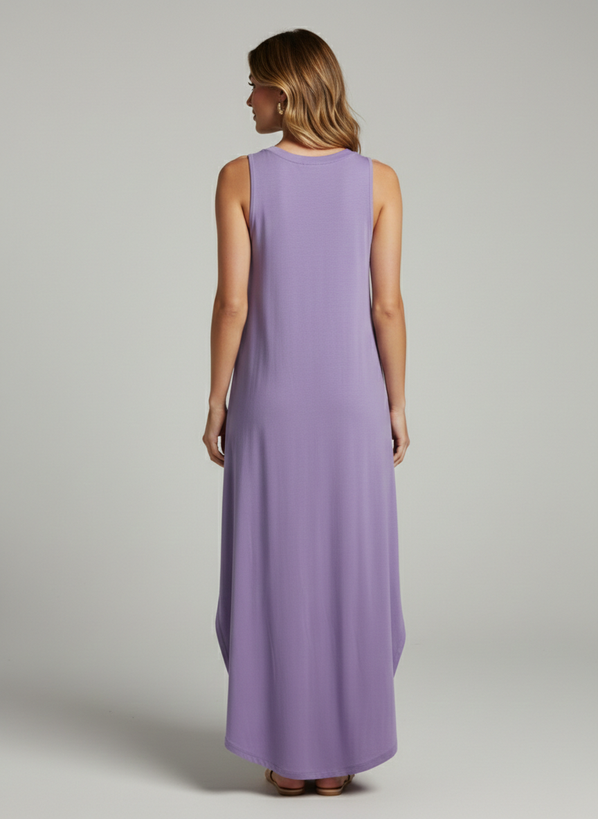 9073 Lavender Muse Sleeveless Maxi Dress