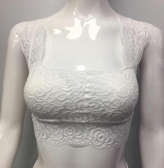 B666 White Lace Bra