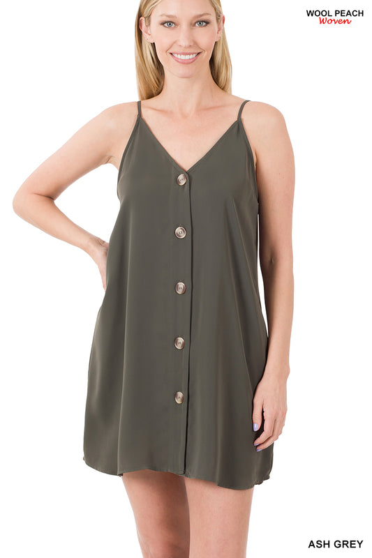 Style 2646 Ash Gray Button Cami Top Shipping April 11