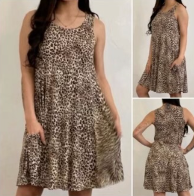 Leopard Print Tank Dress PLUS