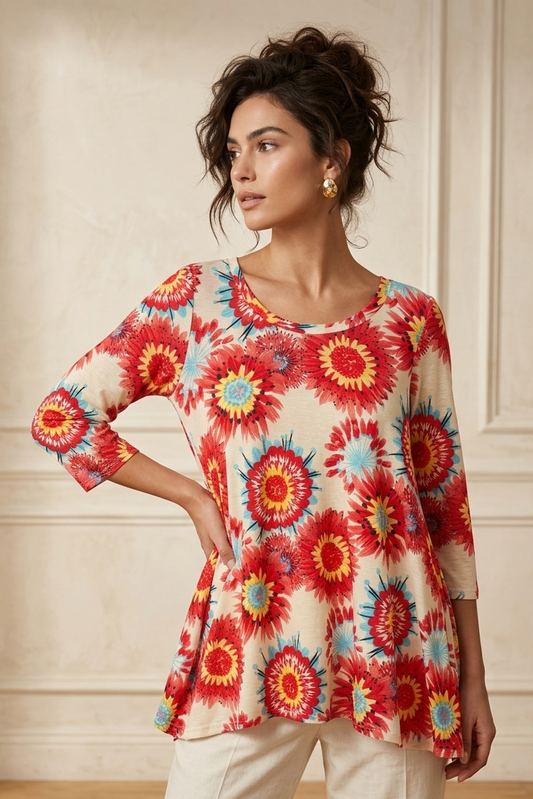 5488 Bright Bloom Floral Top