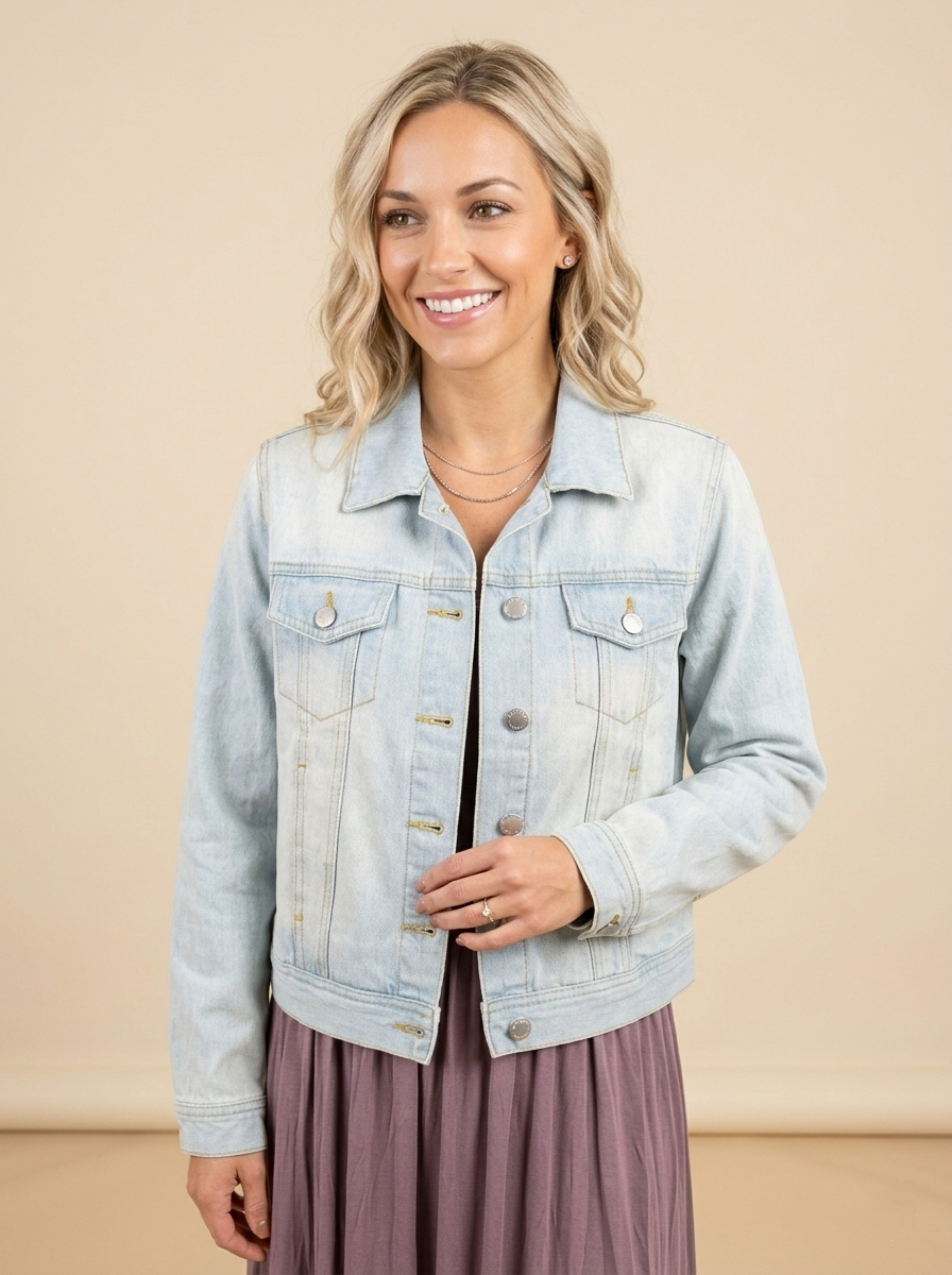 14293 Light Wash Denim Jacket