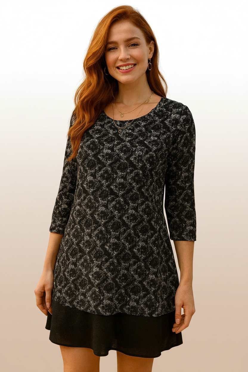 16666 Navy Blue Tunic Dress