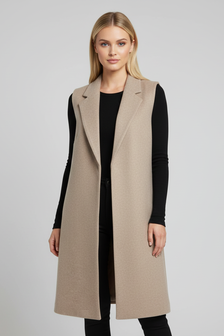 5052 Light Beige Vest with side pockets