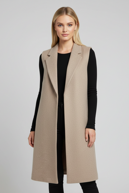 5052 Light Beige Vest with side pockets