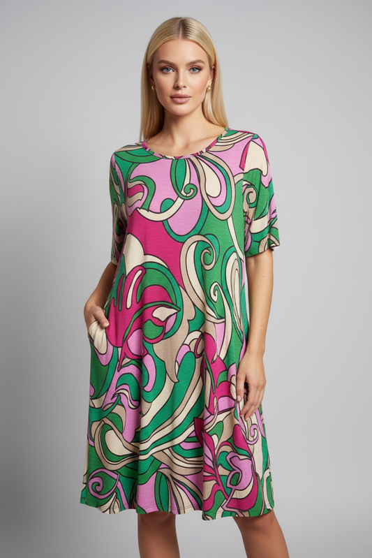 5770 Retro Garden Dress with side pockets