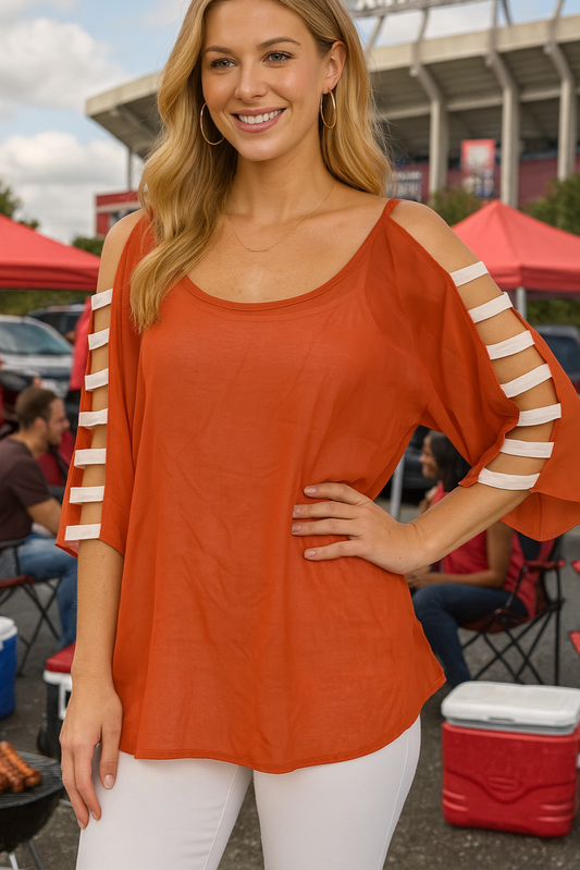 3300S Heatwave Cutout Shoulder Top
