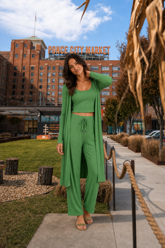 200 Evergreen Glam 3 Pc Loungewear Set