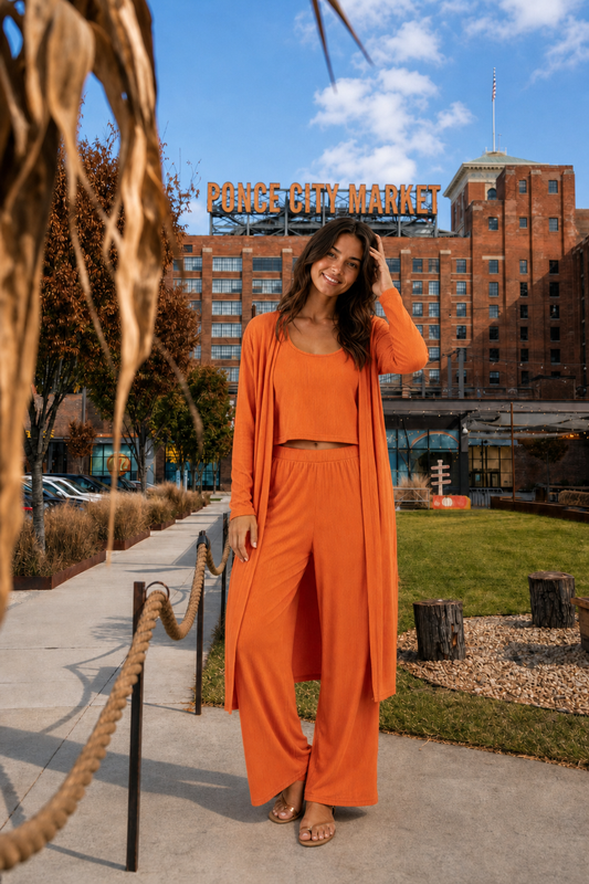 200 Coral 3PC Loungewear Set