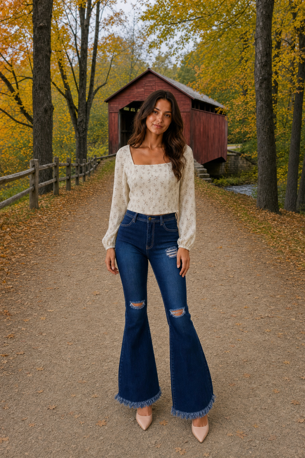 10164S Smocked Ivory Top