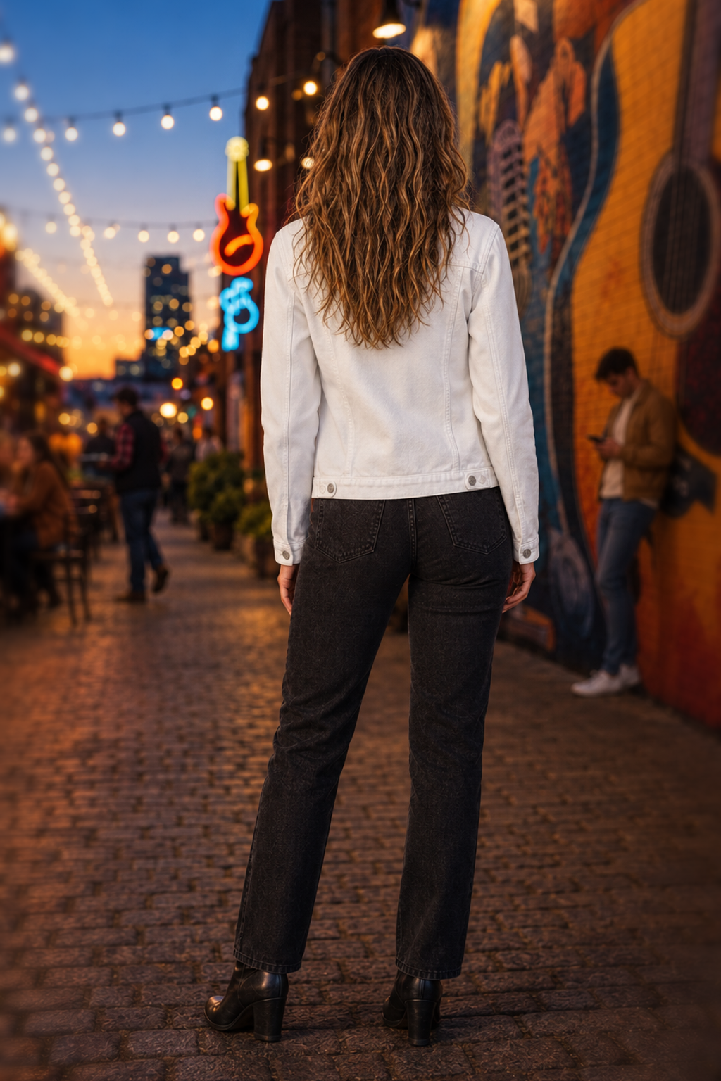 5551 White Denim Jacket