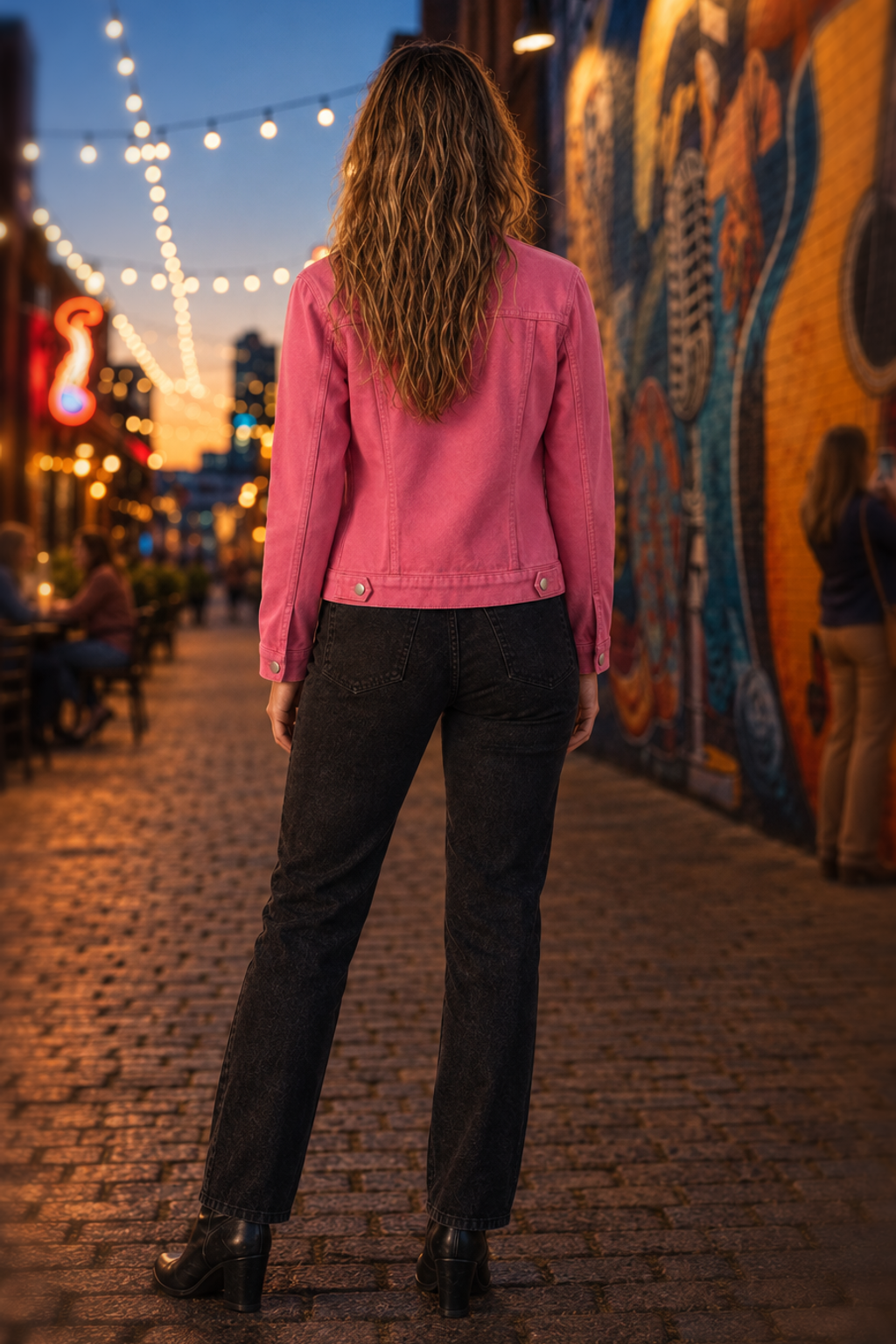 5551 Pink Denim Jacket