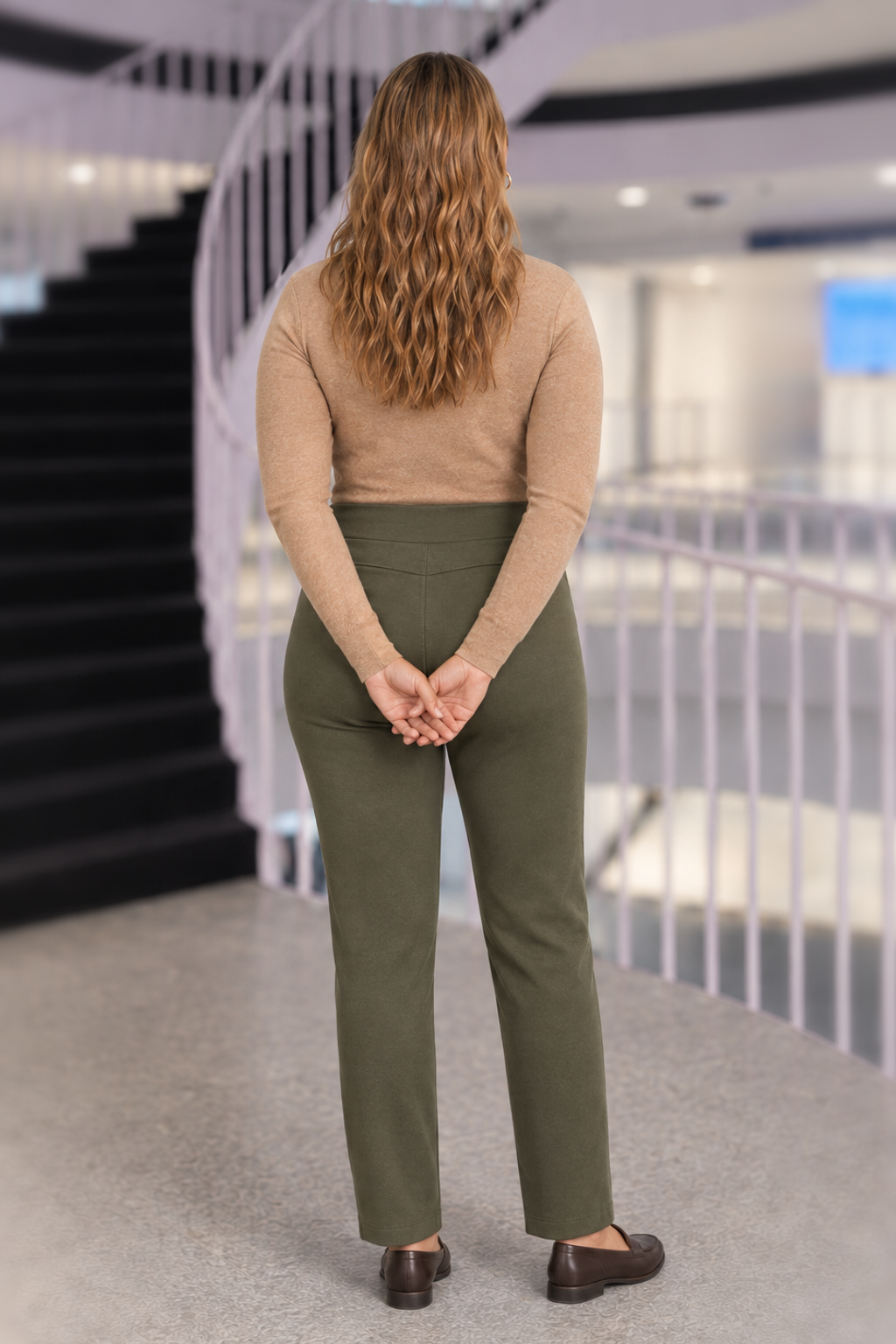SCUP16A Olive Scuba Pants Plus — back