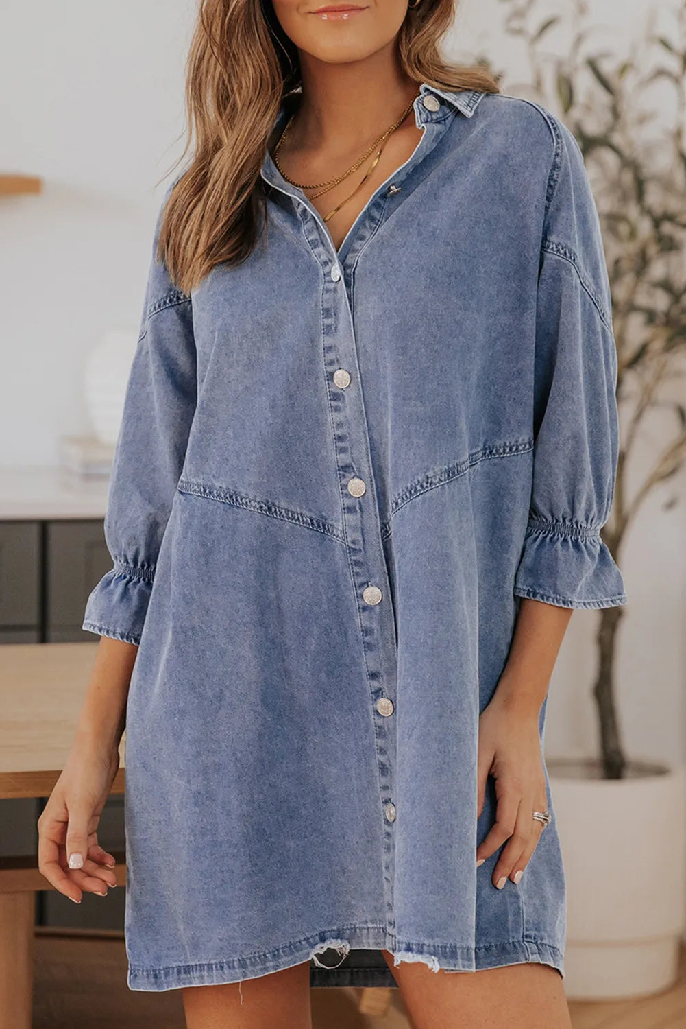 Style 324 Denim Button Down Dress SOLD OUT