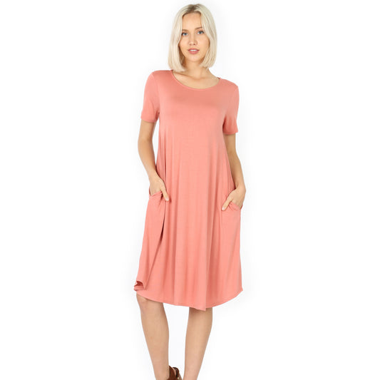 LTD-7001 Ash Rose Dress PLUS