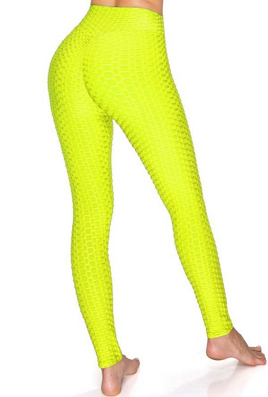 TikTok Famous Booty Sculpting Leggings - Neon Lime