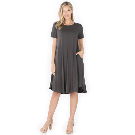 LTD-7001 Ash Grey Dress PLUS