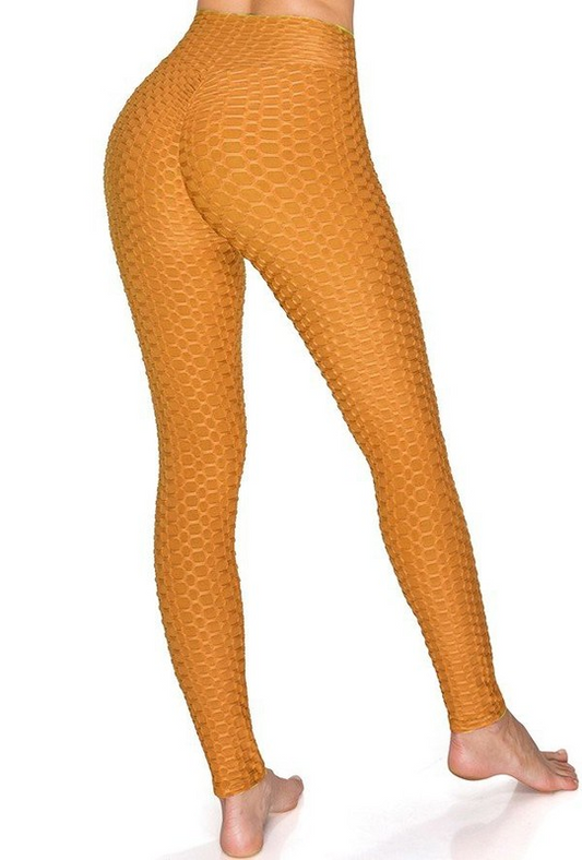 TikTok Famous Booty Sculpting Leggings - Mustard