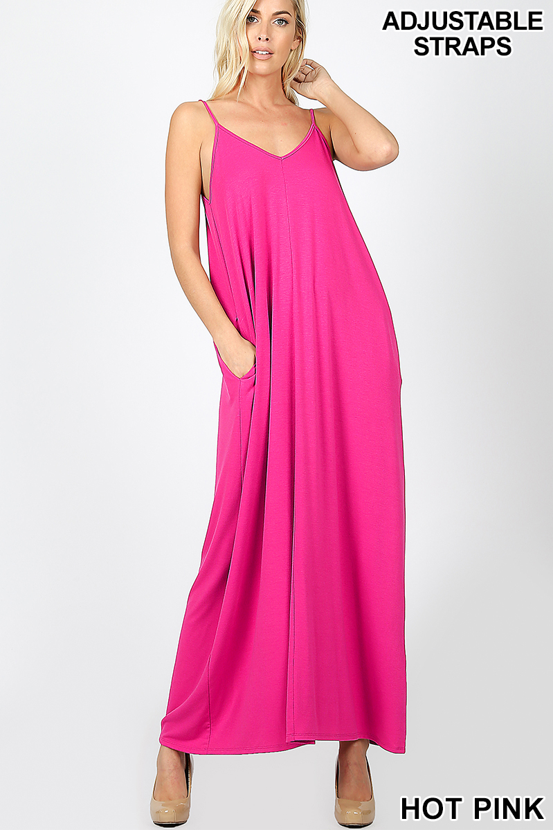 LTMD-1024 Maxi Dress Hot Pink - REG