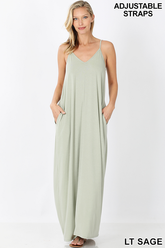 LTMD-1024 Maxi Dress Light Sage - REG