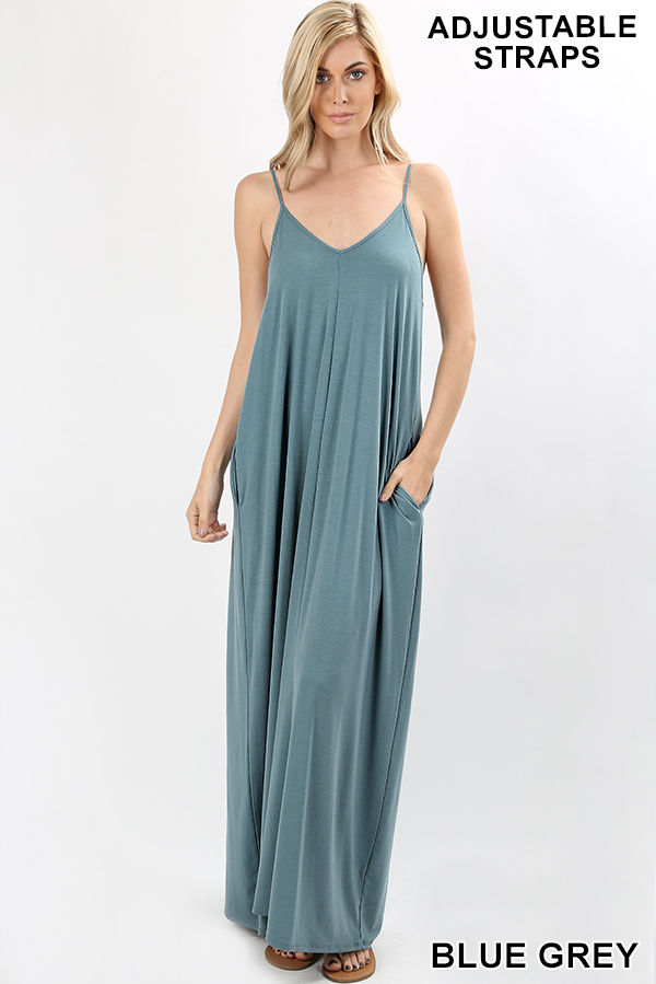 LTMD-1024 Maxi Dress Blue Grey - REG