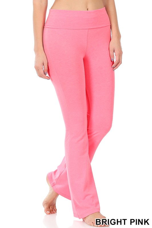 227 Bell Bottom Pants - BRIGHT PINK