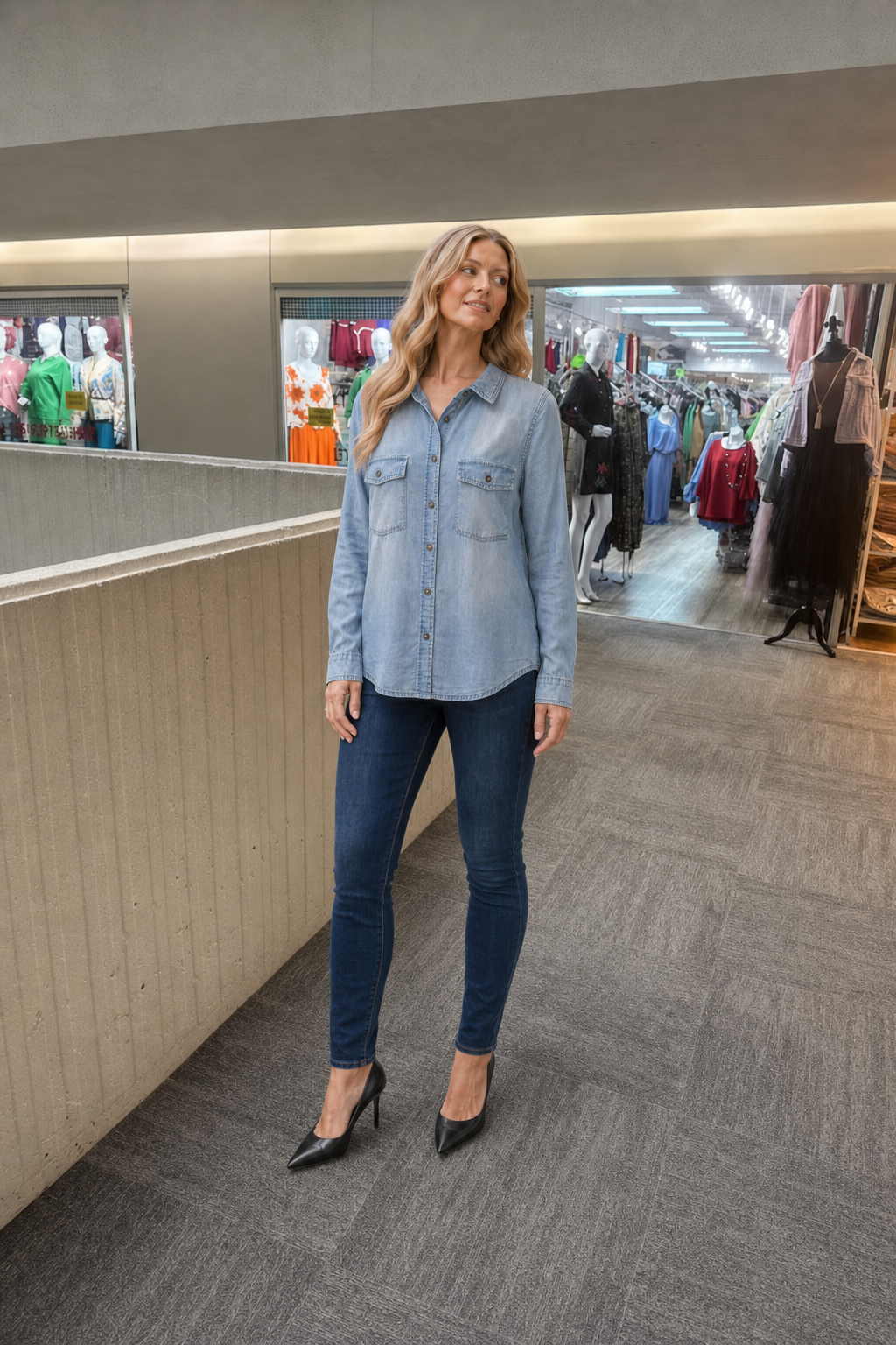 2354TY Chambray Button-Down Shirt