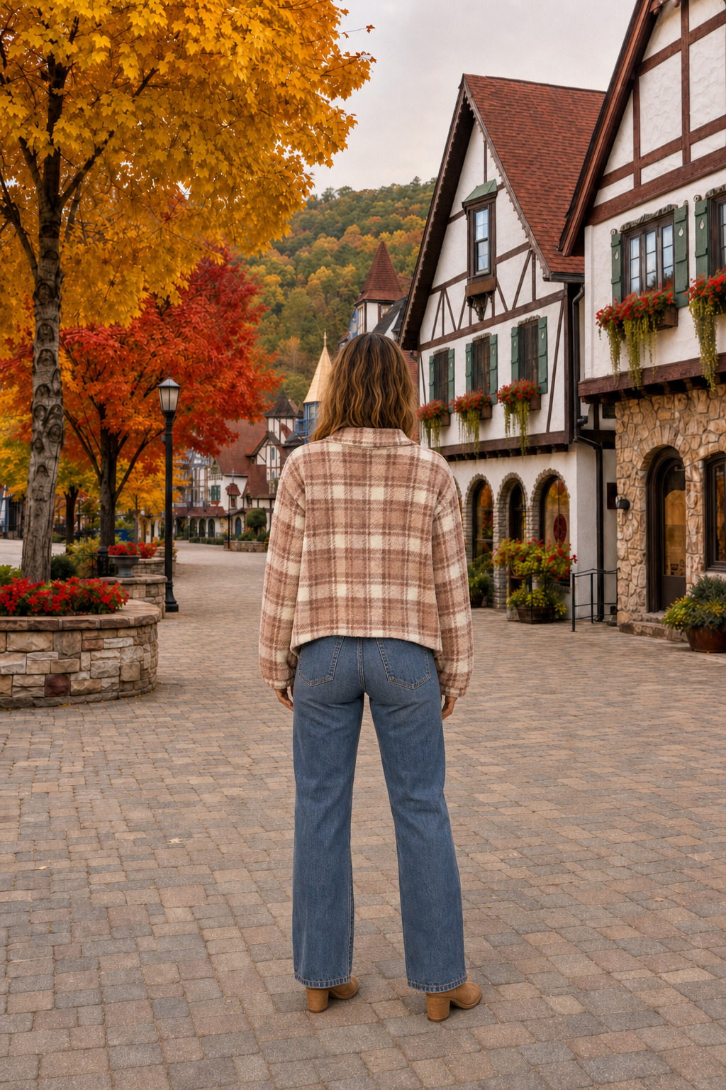 2669TM Plaid Fleece Quarter-Zip Pullover