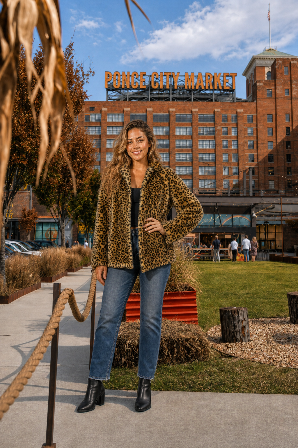 505 Leopard Print Faux Fur Jacket