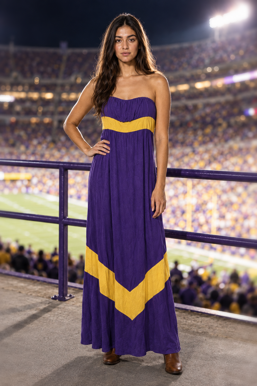 JD4159-1 Tiger Inspired Gameday Dress