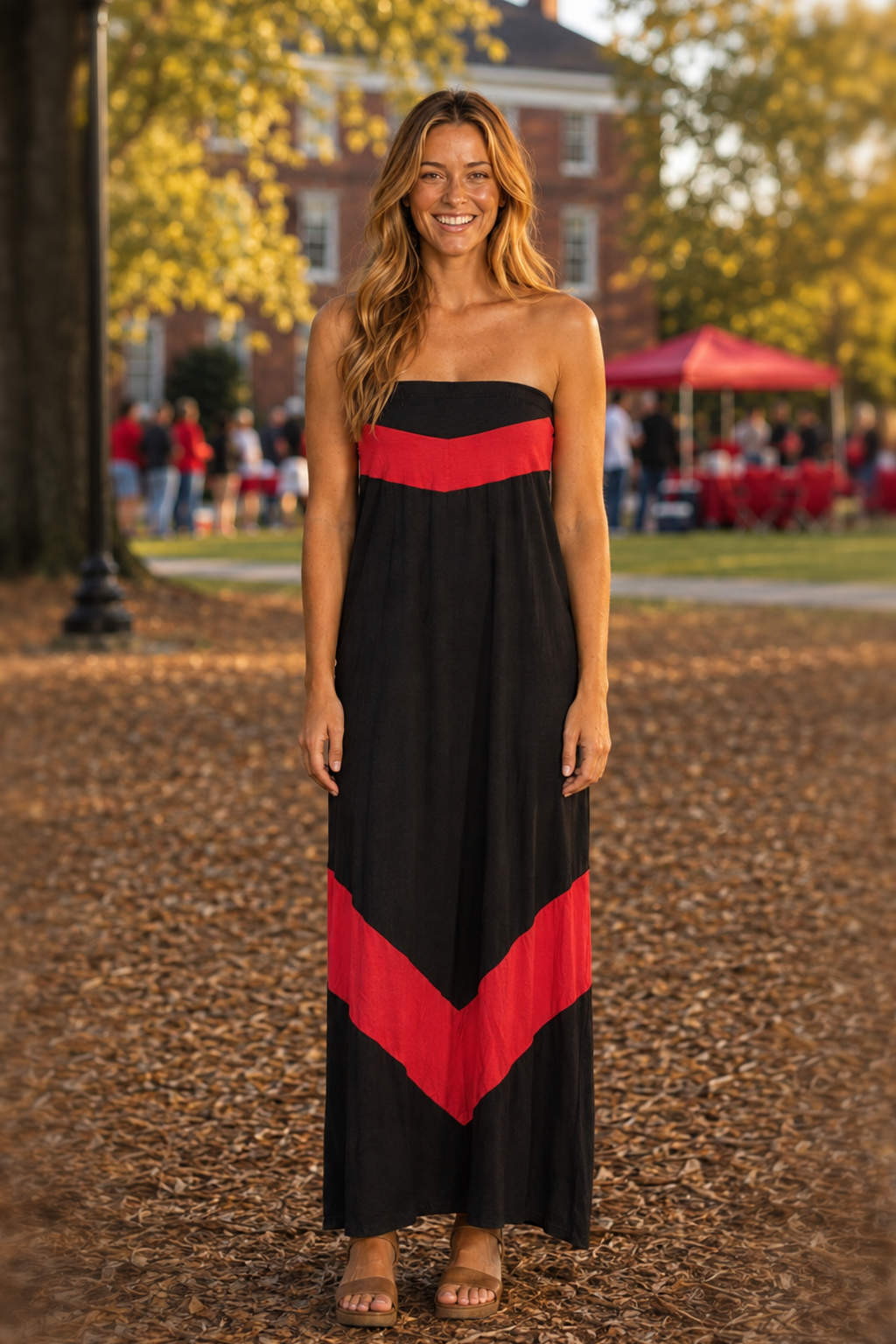 JD4159-1 Georgia Themed Gameday Dress