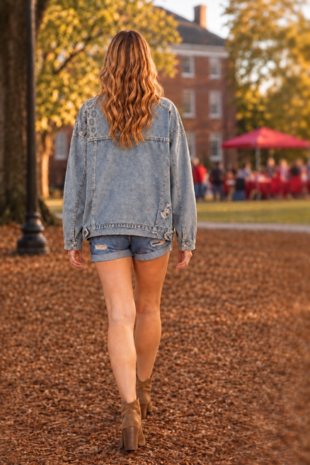 383 Leopard Print Denim Jacket