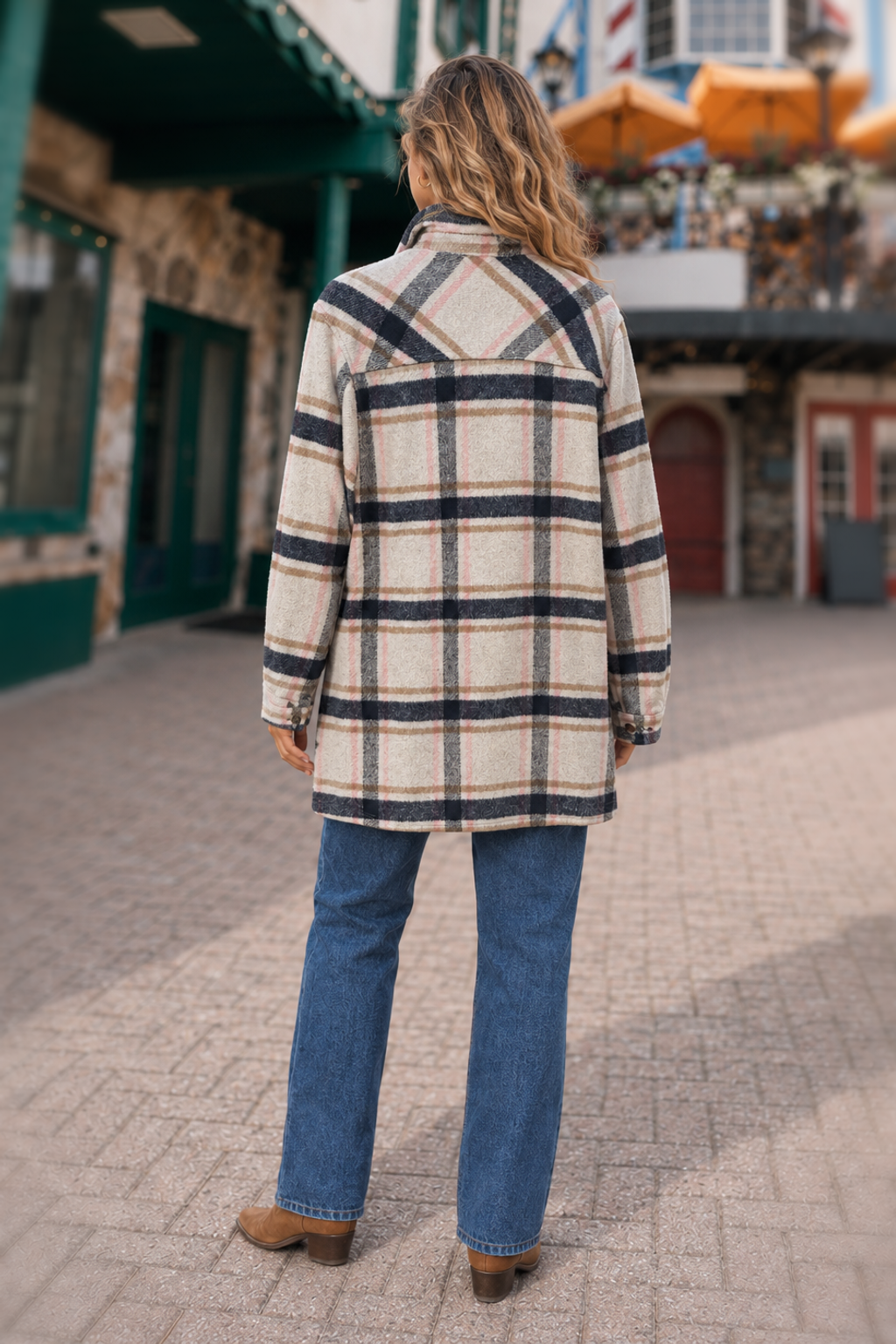 JKJR2 Plaid Flannel Oversized Shacket