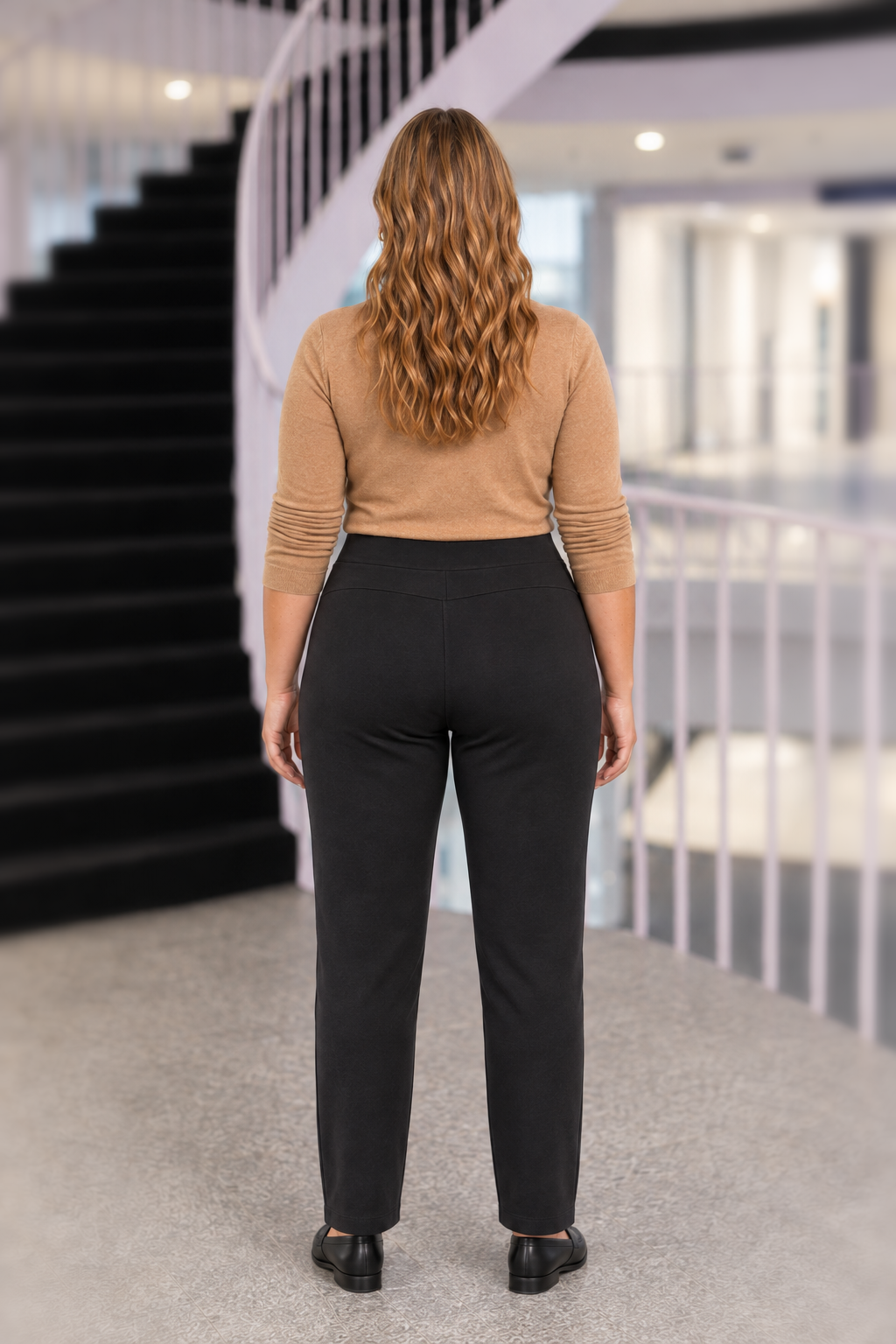 SCUP16A Black Scuba Pants Plus — back