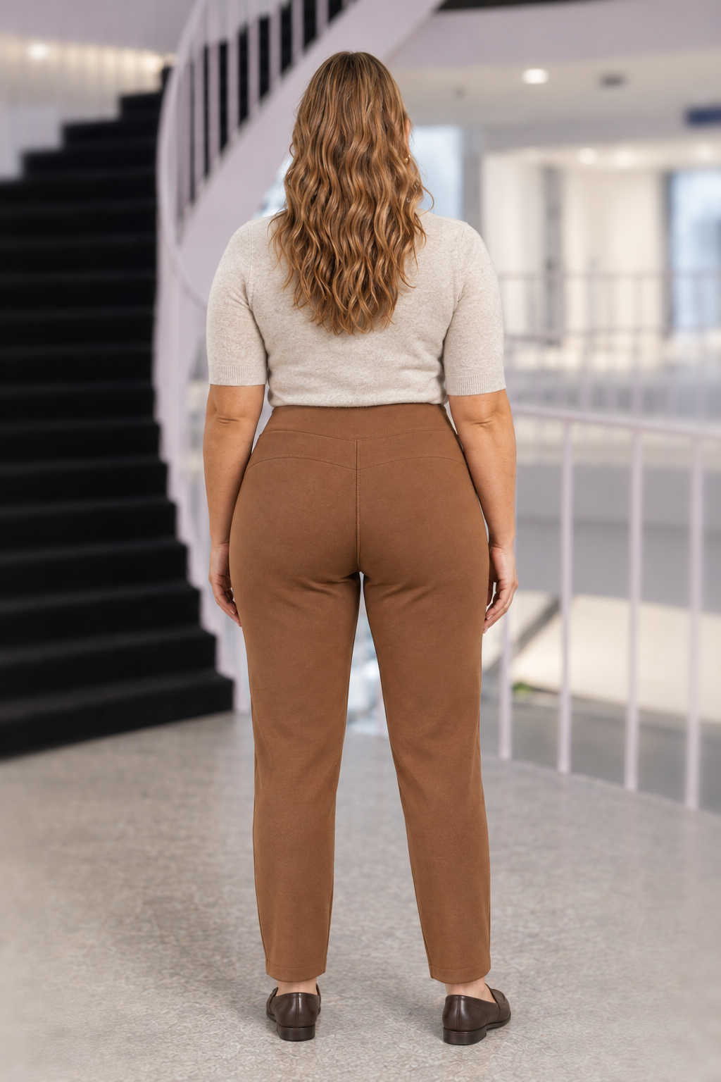 SCUP16A Cognac Scuba Pants Plus — back