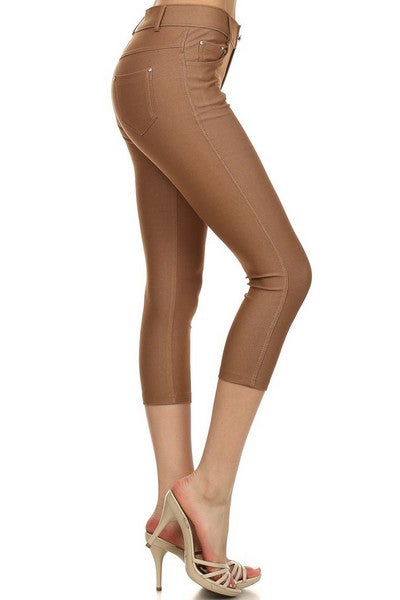 CJN-201 Khaki Capri Jegging