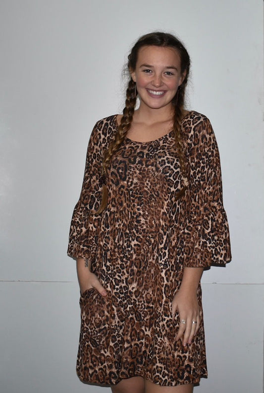 Leopard Print Dress B3783