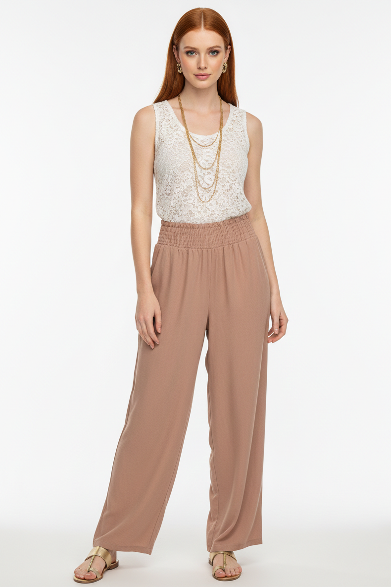 6913 Light Mocha Pants with pockets