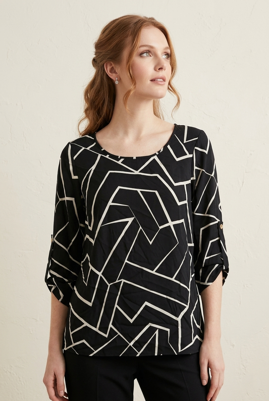 360 Abstract Midnight Top